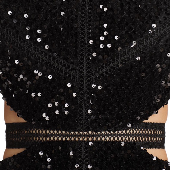 Olivaceous Black Sequin Dress - Picture 3 of 10